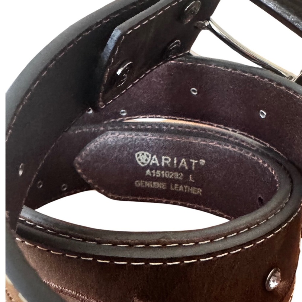 Ariat Isabella Leather Rhinestone Floral Western Belt A1510202 Size L EUC
Woman - Picture 8 of 13